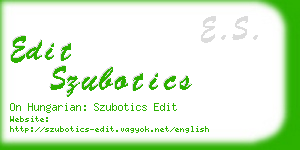 edit szubotics business card